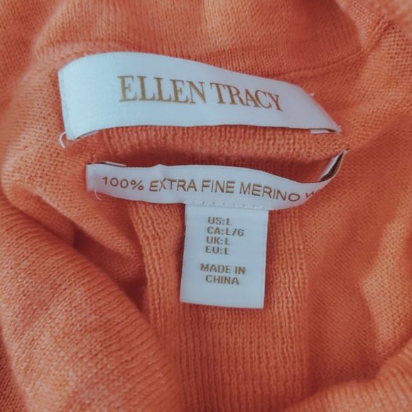 Ellen Tracy Super Soft Extra Fine Merino Wool Off The Shoulder Top - Picture 4 of 5